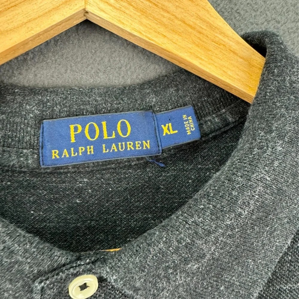 Polo Ralph Lauren Shirt Men's Size XL Gray Long Sleeve Red Pony Classic Fit